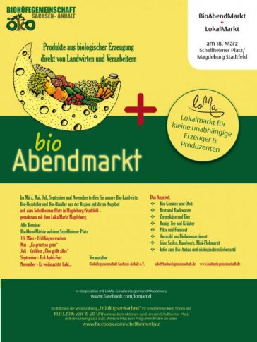 BioAbendmarkt: Lokalerzeugermarkt am 18.03.2016 auf dem Schellheimerplatz
