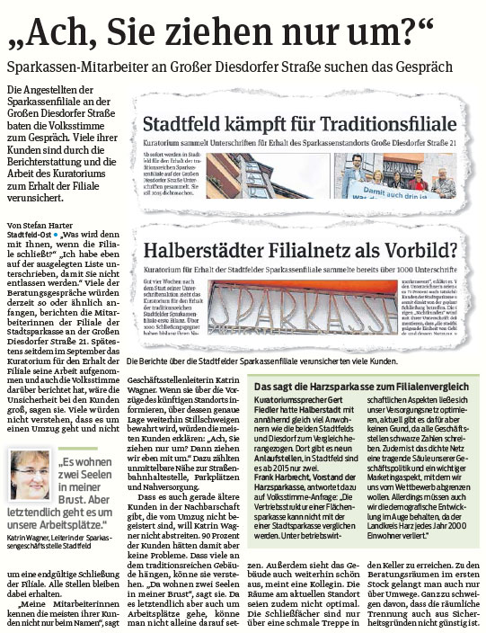 Volksstimme vom 17.10.2014