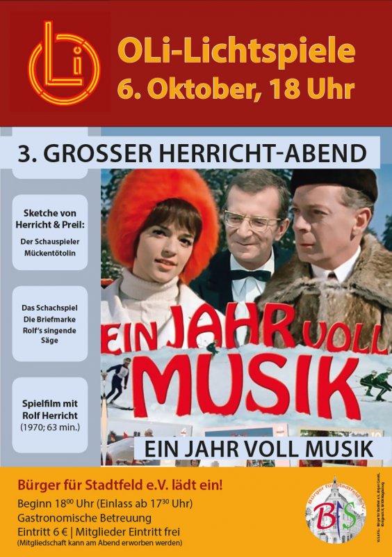 3. Großer Herricht-Abend - Der BfS lädt in die OLi-Lichtspiele