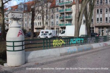 Schmierereien an Schrotebrücke - Graffiti bleiben unerkannt