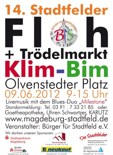 14. Stadtfelder Flohmarkt "Klim-Bim" am 9. Juni