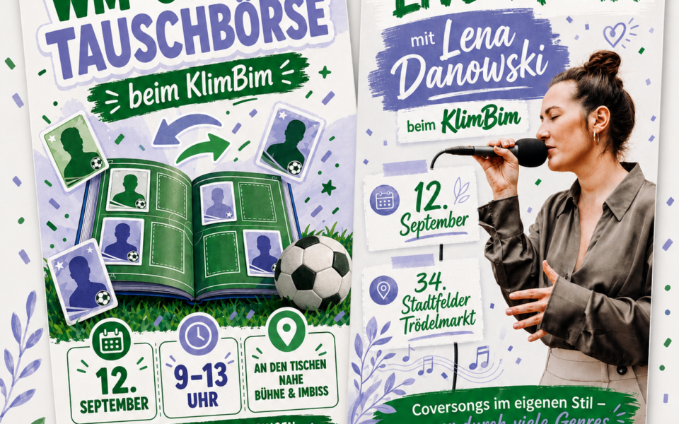 KlimBim-Update: Live-Musik von Lena und WM-Sticker-Tauschbörse